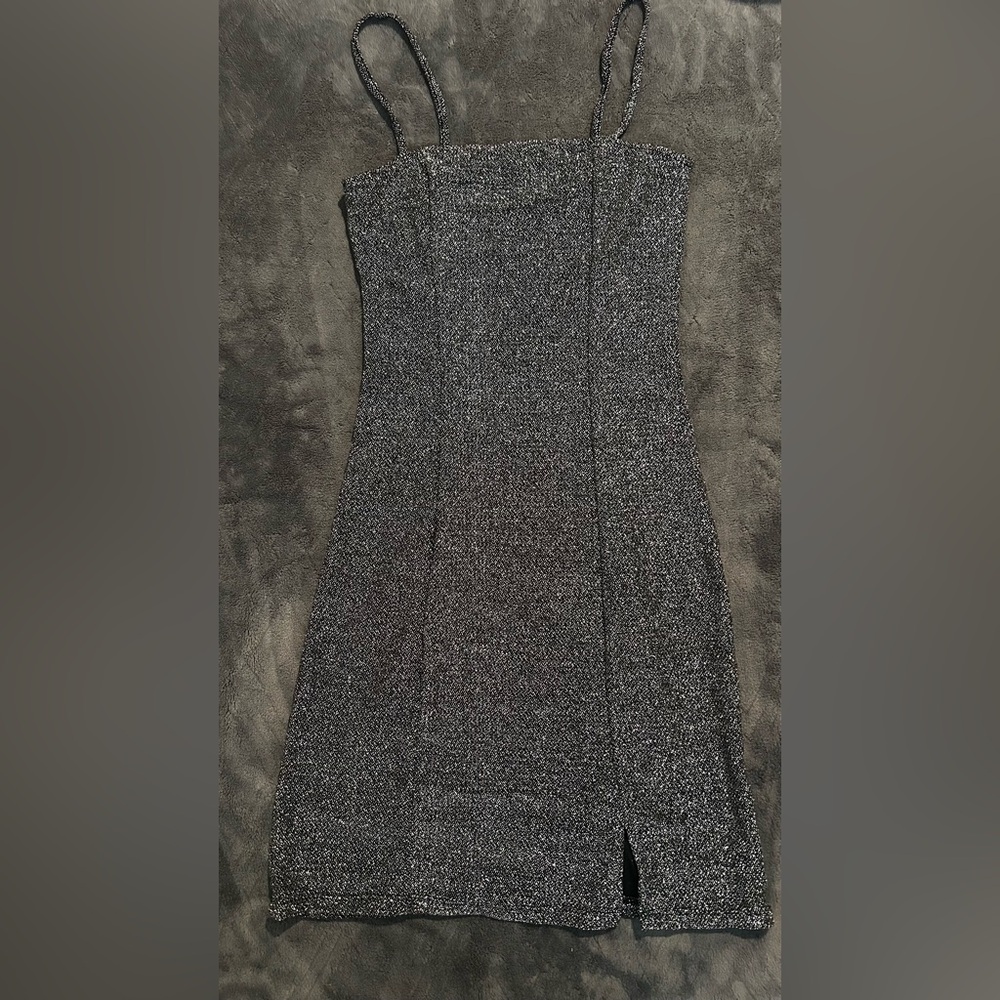 H&M Sleeveless Sparkle Dress in Black